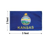 2'x3' Kansas Nylon Outdoor Flag